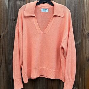 Old Navy Coral V-Neck Pullover